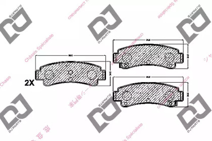 Комплект тормозных колодок DJ PARTS BP1458